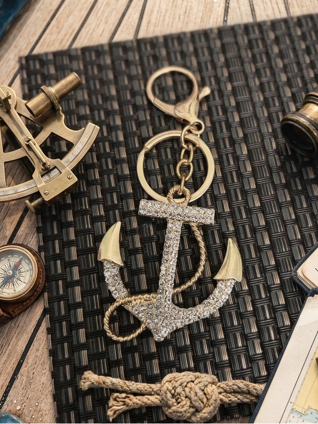 Blingy Anchor Bag Charm